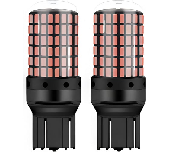 Лампа светодиодная AIRLINE P21/5W (BAY15D) PLUS, 6000K (Белый), 12В, 16Вт, 144LED, Биполярная, комплект 2 шт. AEAR165 1