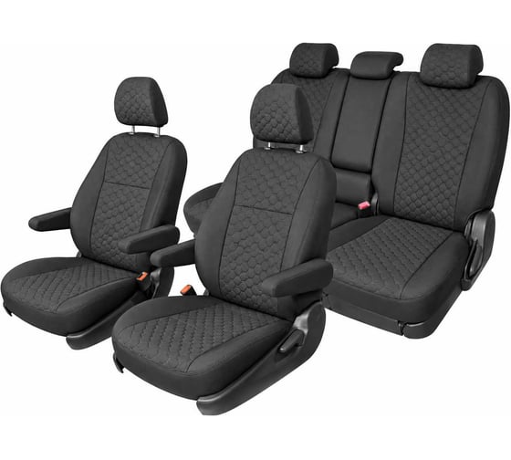 Чехлы на сиденья Defly Toyota Wish (XE20), 2009-2017, 5 мест, жаккард премиум Ty64-5-2Prem 1