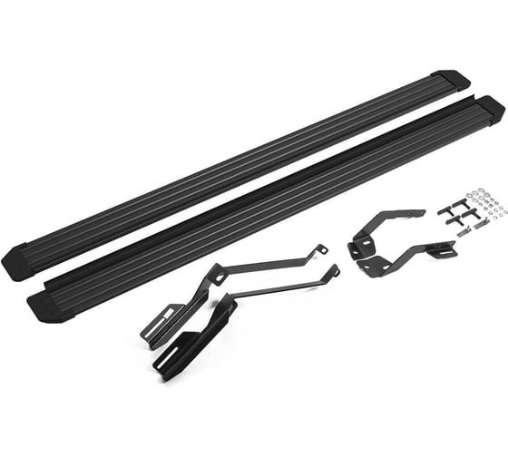 Порог-площадка Slim black Rival S193ALB + комплект крепежа к порогам, Ford Explorer 2011-2015- S193ALB.1802.1