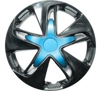 Колпаки LION СУПЕР АСТРА R16, сине-черный, карбон, комплект 2 шт. LW1664