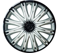 Колпаки LION СКАЙ R15, серебристо-черный, комплект 2 шт. LW1516