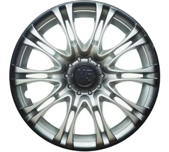 Колпаки LION X5 R16, серебристо-черный, комплект 2 шт. AK1620