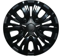 Колпаки LION ЛИОН R15, черный глянец, карбон, комплект 2 шт. LW1509