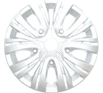 Колпаки LION 14 ЛИОН белый глянец карбон, комплект 2 шт. LW1408