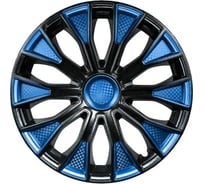 Колпаки LION ВОЛТЕК R15, сине-черный, карбон, комплект 2 шт. LW1563