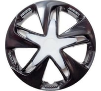 Колпаки LION СУПЕР АСТРА R16, черно-белый, карбон, комплект 2 шт. LW1617