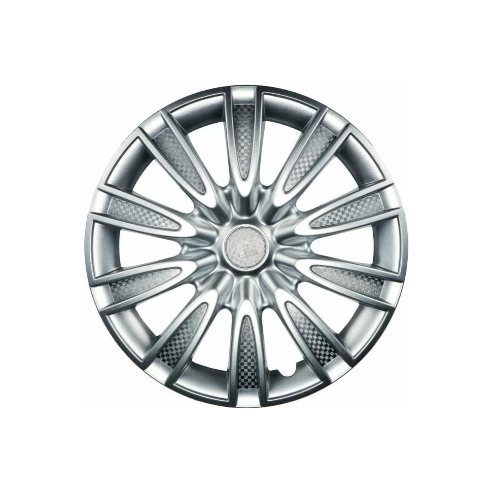 Колпаки LION ТОРНАДО R15, серебристый, карбон, комплект 2 шт. LW1524 ...