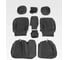 Чехлы на сиденья для Toyota Wish (XE20) 2009-2017 Defly 7 мест, экокожа премиум черная, ромб, перфорация Ty64-7-2KPrem 2