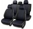 Чехлы для Hyundai Solaris II/Kia Rio IV 2017-2022/Solaris HS 2022-> седан PSV Статус Sota Comfort/Prestige, деленная спинка, черные, отстрочка синяя 139280 1