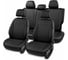 Чехлы для Hyundai Solaris II/Kia Rio IV 2017-2022/Solaris HS 2022-> седан PSV Статус Sota Comfort/Prestige, деленная спинка, черные, отстрочка белая 139277 1