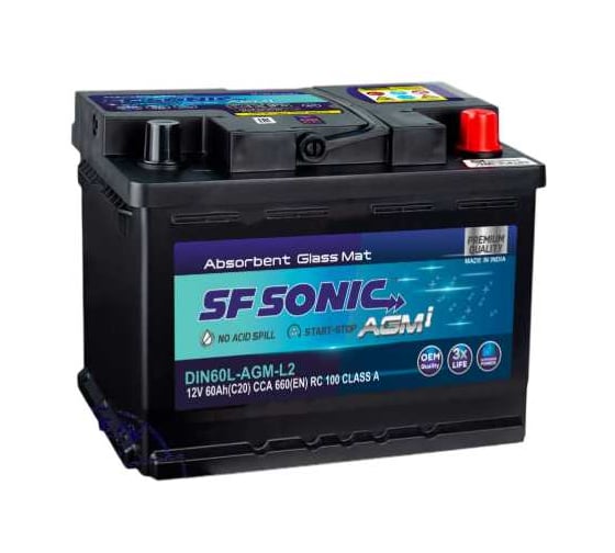 Аккумулятор SF Sonic AGM 6СТ-60.0 DIN60L-AGM-L2