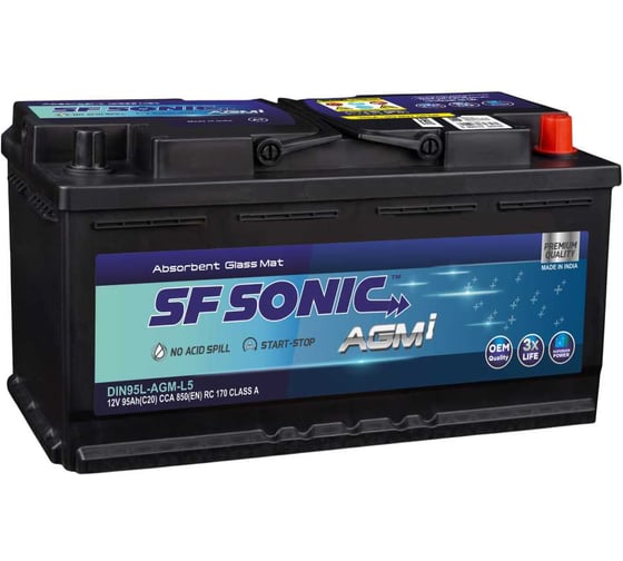 Аккумулятор SF Sonic AGM 6СТ-95.0 DIN95L-AGM-L5