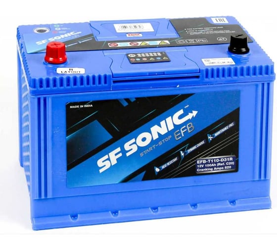 Аккумулятор SF Sonic EFB 6СТ-100.1 (E41-MF) EFB-E41-MF100R
