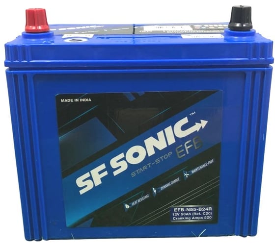 Аккумулятор SF Sonic EFB 6СТ-50.1 (55B24R) тонк.кл EFB-N55-B24R