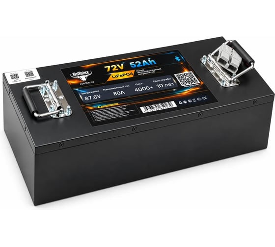 Аккумуляторная батарея Rutrike литиевая LiFePO4 (72V/52Ah/80A BT) 027286