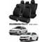 Чехлы на автомобильные сиденья PSV Статус Loto для VW Polo V 2009-2020, седан, раздельная спинка, черные, черная отстрочка 138835 1
