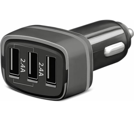 Универсальное автомобильное зарядное устройство AKAI 3хUSB 4.8 A, черный CH-6D03B