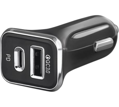 Автомобильное зарядное устройство AKAI CH-6D06 38 Вт (PD20Вт+QC18Вт), USB A, Type C, черный CH-6D06B