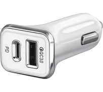 Автомобильное зарядное устройство AKAI CH-6D06 38 Вт (PD20Вт+QC18Вт), USB A, Type C, белый CH-6D06W