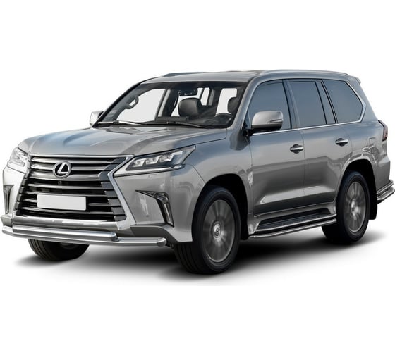 Защита штатных порогов Rival d42, для Lexus LX III рестайлинг 2015-н.в., нерж. сталь, 2 шт. R.3210.005