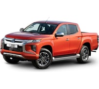 Защита штатных порогов Rival d42, для Mitsubishi L200 V рестайлинг 2018-н.в., нерж. сталь, 2 шт. R.4016.005