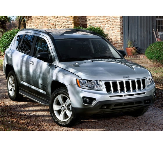 Пороги на автомобиль Rival Premium для Jeep Compass I рестайлинг 2010-2015 г.в., 173 см, 2 шт., алюминий A173ALP.2702.1
