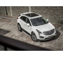 Пороги на автомобиль Rival Premium для Cadillac XT5 2016-2019-2019-н.в., 193 см, 2 шт., алюминий A193ALP.0801.1