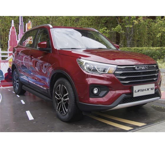 Пороги на автомобиль Rival Premium-Black для Lifan X70 2017-н.в., 173 см, 2 шт., алюминий A173ALB.3305.1 1
