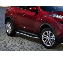 Пороги на автомобиль Rival Premium для Nissan Juke I (передний привод) 2010-2019 г.в., 173 см, 2 шт., алюминий A173ALP.4102.2