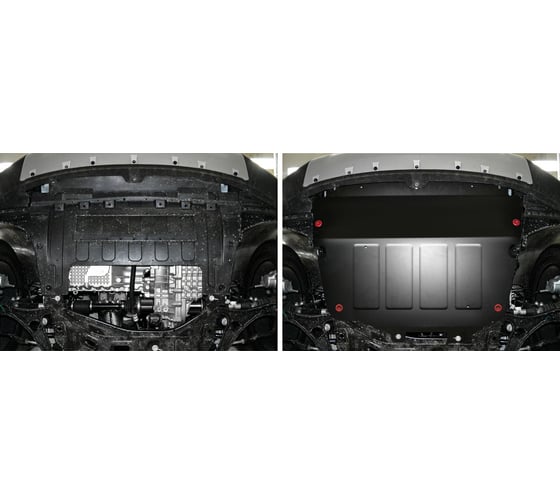 Защита картера + комплект крепежа АвтоБроня Сталь Chery Tiggo 7 2019-2020 V - 1 5 2 0/ 111.00919.1