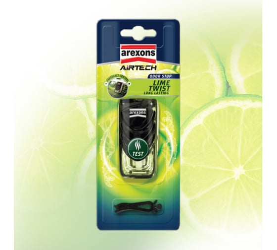 Жидкий автопарфюм во флаконе AREXONS Airtech Сar Perfume LIME Лайм, 7 мл 1420