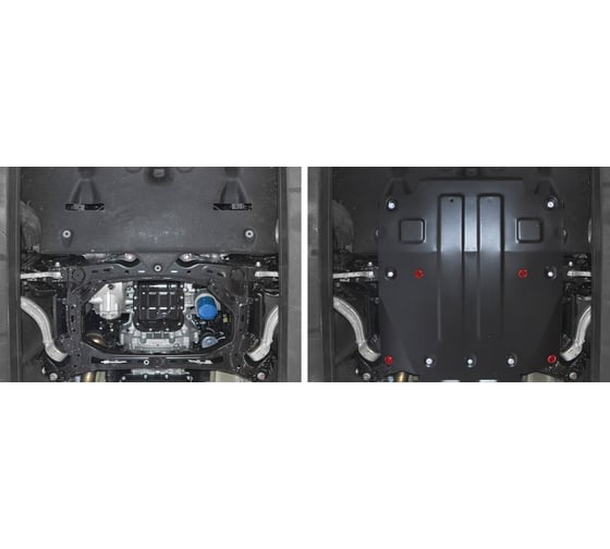 Защита картера + комплект крепежа АвтоБроня Сталь Kia Stinger 2018- 111.02841.1