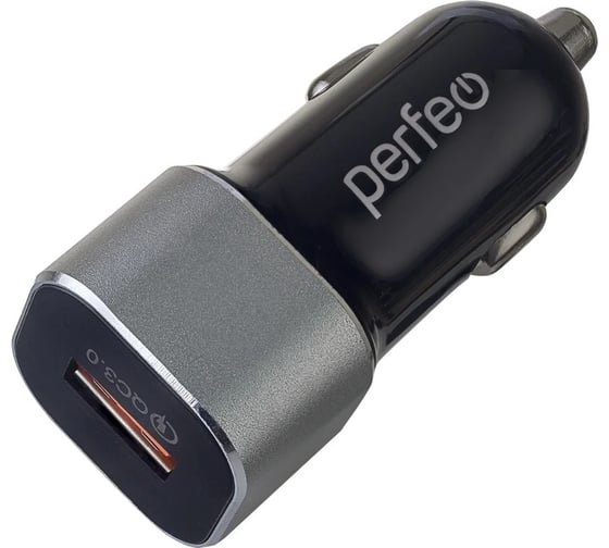 Автомобильное зарядное устройство PERFEO разъём USB, QC 3.0 30015174 1