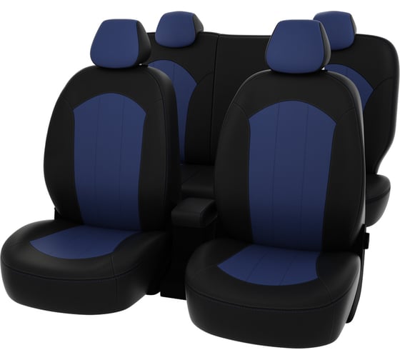 Чехлы PSV для Hyundai Solaris I 2010-2017 г. Sd синяя 122061 1
