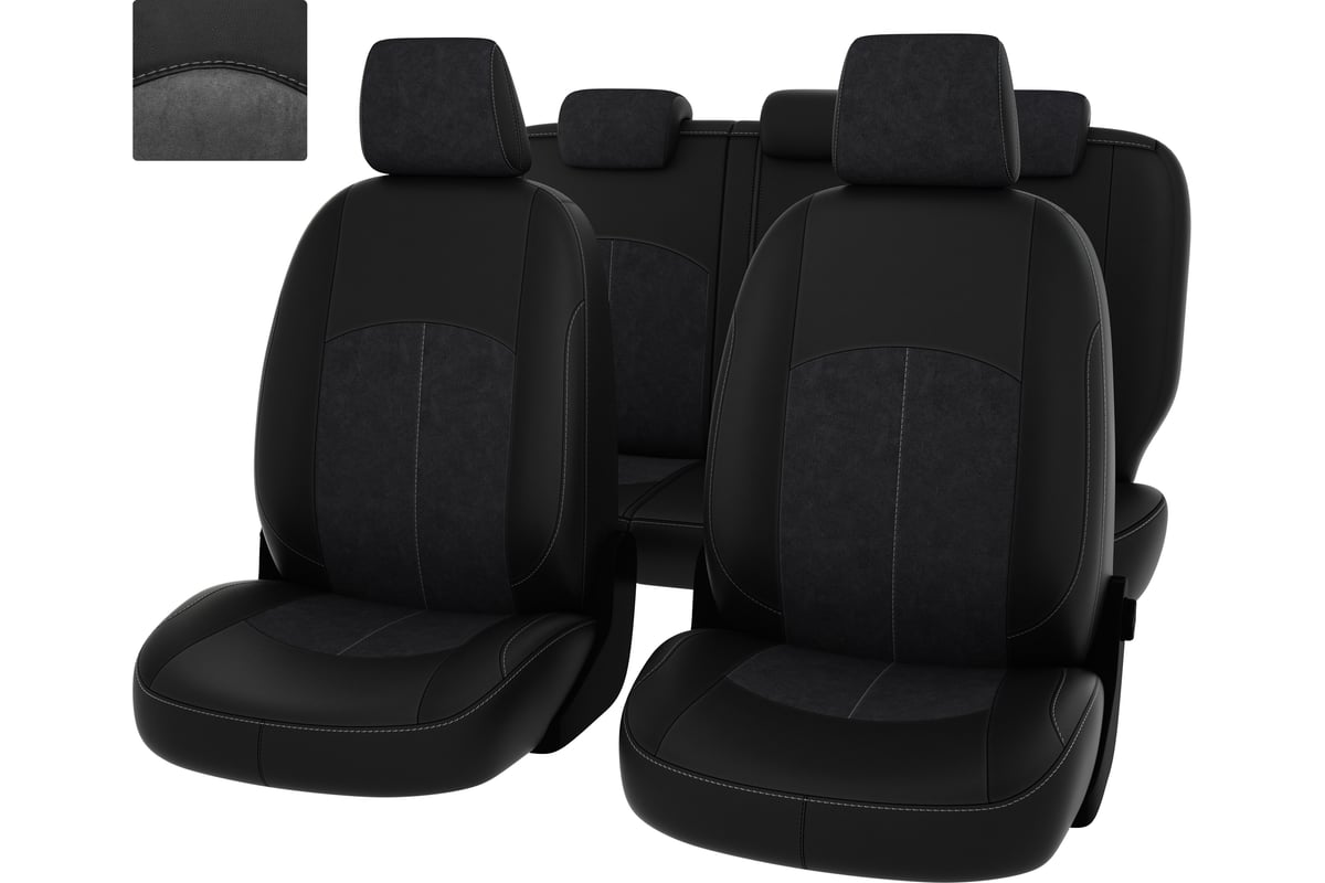 tuning-art BEF902 Fußmatten passend für Ford Kuga 2 2016-2019, Naht:Rot. Deluxe Velours
