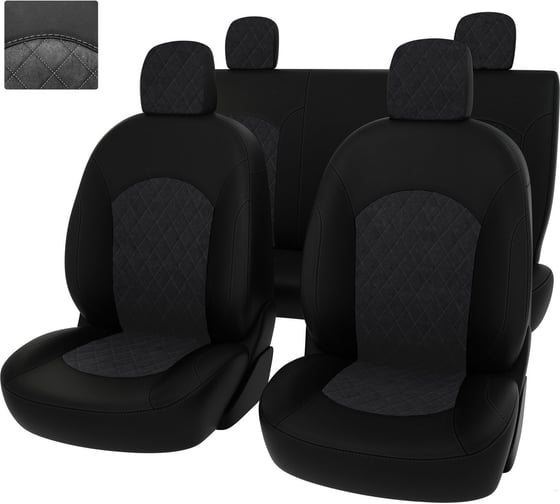 Чехлы PSV РОМБ для Renault Logan/Sandero Stepway 2012 г.в., деленная спинка 132616