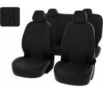 Чехлы PSV для Renault Duster I 2015-2015-202021 рестайлинг Expression, дел. спинка, 5 подголовников, ромб черная 134478