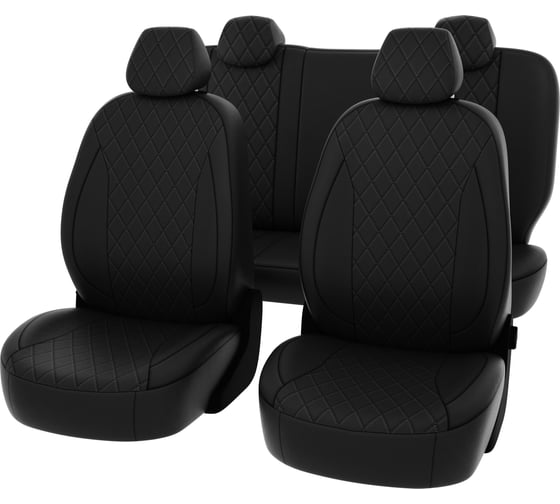 Чехлы PSV РОМБ для VW Polo V 2009-2020 г.в. Sd, деленная спинка 131071