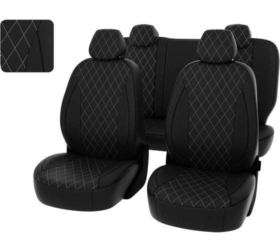 Чехлы PSV РОМБ для VW Polo V 2009-2020 г.в. Sd, деленная спинка 133076