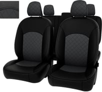 Чехлы PSV для Renault Duster I 2015-2021 рестайлинг Expression, деленная спинка ромб 130739