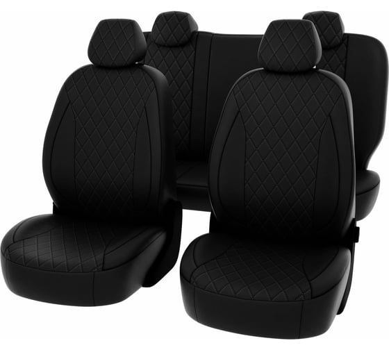 Чехлы PSV для Skoda Octavia А7 2013-2020 Elegance Style с задним подлокотником, ромб 133211 1