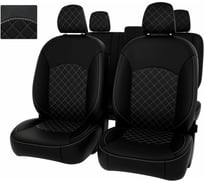Чехлы PSV для Renault Duster I 2015-2021 рестайлинг Expression, деленная спинка ромб 130738