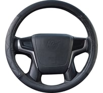 Оплетка A2DM комбинированная экокожа, размер XL, спонж, стеганная, белый ромб + гладкая, черный 107811     