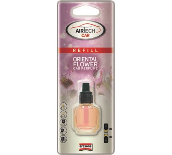 Сменный блок AREXONS Airtech Car Perfume ORIENTAL FLOWER REFILL восточный цветок, 7 мл 1427 1