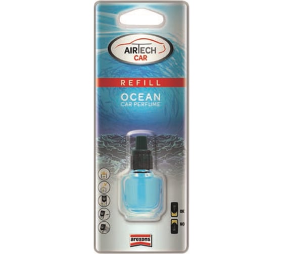 Сменный блок AREXONS Airtech Car Perfume OCEAN REFILL океан, 7 мл 1426