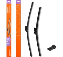 Щетки стеклоочистителя бескаркасные 2 шт, 550/410 мм, 22"/16" Rio 05/11, Picanto 04-, Aveo 06/11 AIRLINE AWB-BK-550-400K