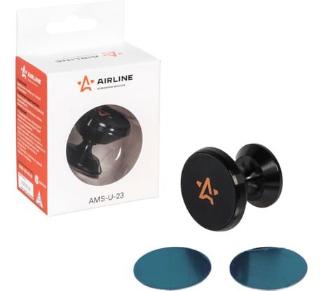 Держатель для телефона AIRLINE на торпедо, магнитный, анодированный AMS-U-23