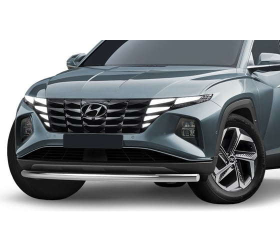 Защита переднего бампера Rival d57 для Hyundai Tucson IV 2021-н.в., нерж. сталь R.2314.001