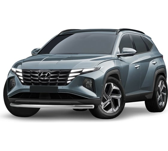 Защита переднего бампера Rival d57 для Hyundai Tucson IV 2021-н.в., нерж. сталь R.2314.001