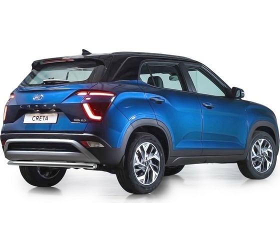 Защита заднего бампера Rival d57 для Hyundai Creta II 2021-н.в., нерж. сталь R.2315.003